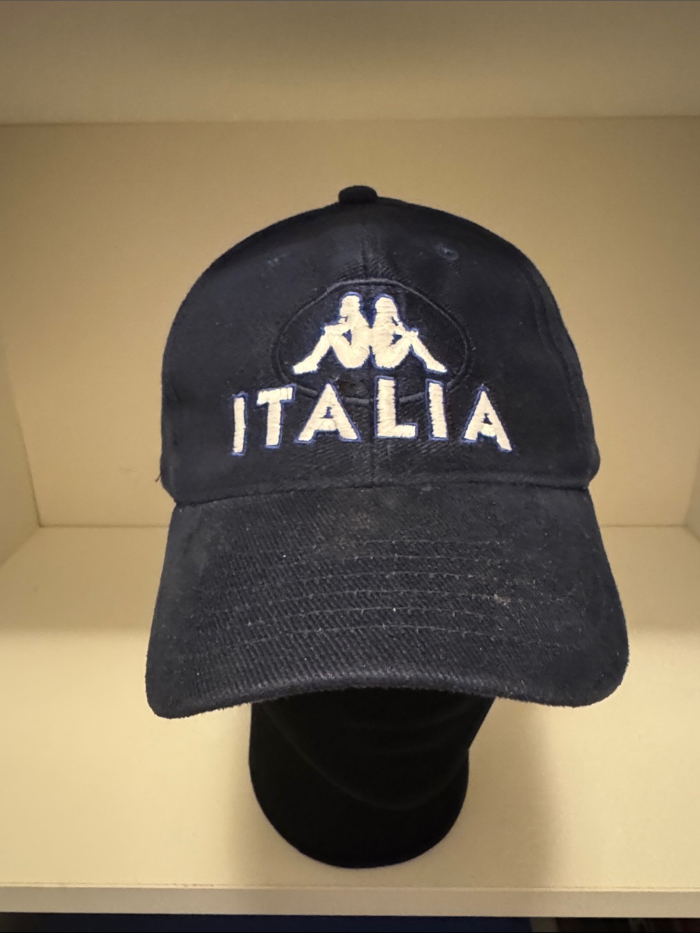 Kappa Italia Navy Blue Baseball Cap with White Embroidery